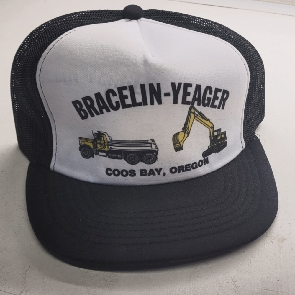 Excavator & dump truck hat Cap Snap back Mesh Foam Trucker oregon